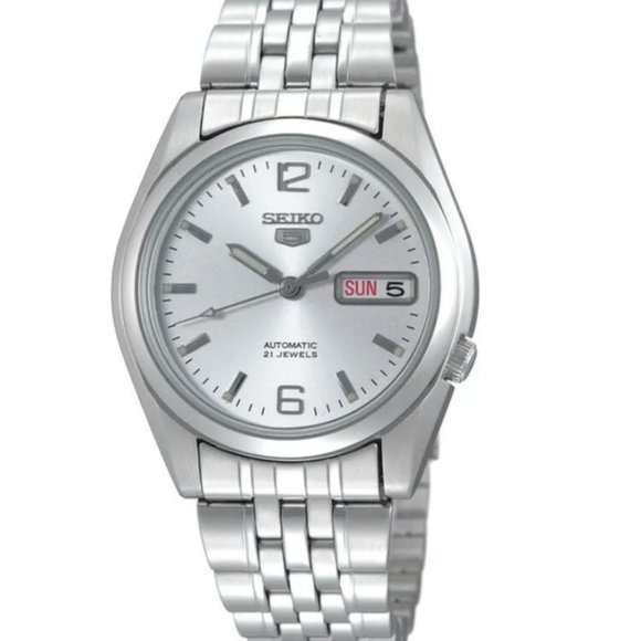 Seiko 5 White Dial Automatic Men's Watch! NEW! - Picture 1 of 2